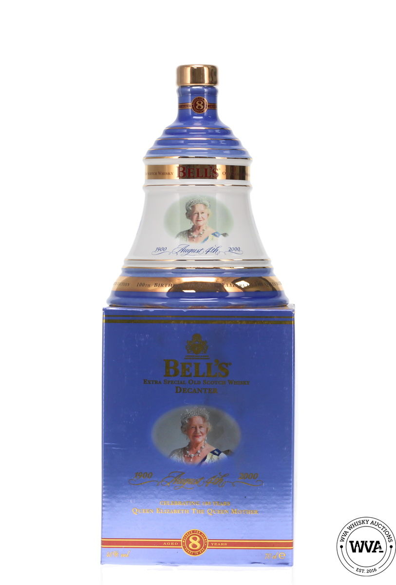 Bells Wade Decanter - "The 100th Birthday Of The Queen Mother"