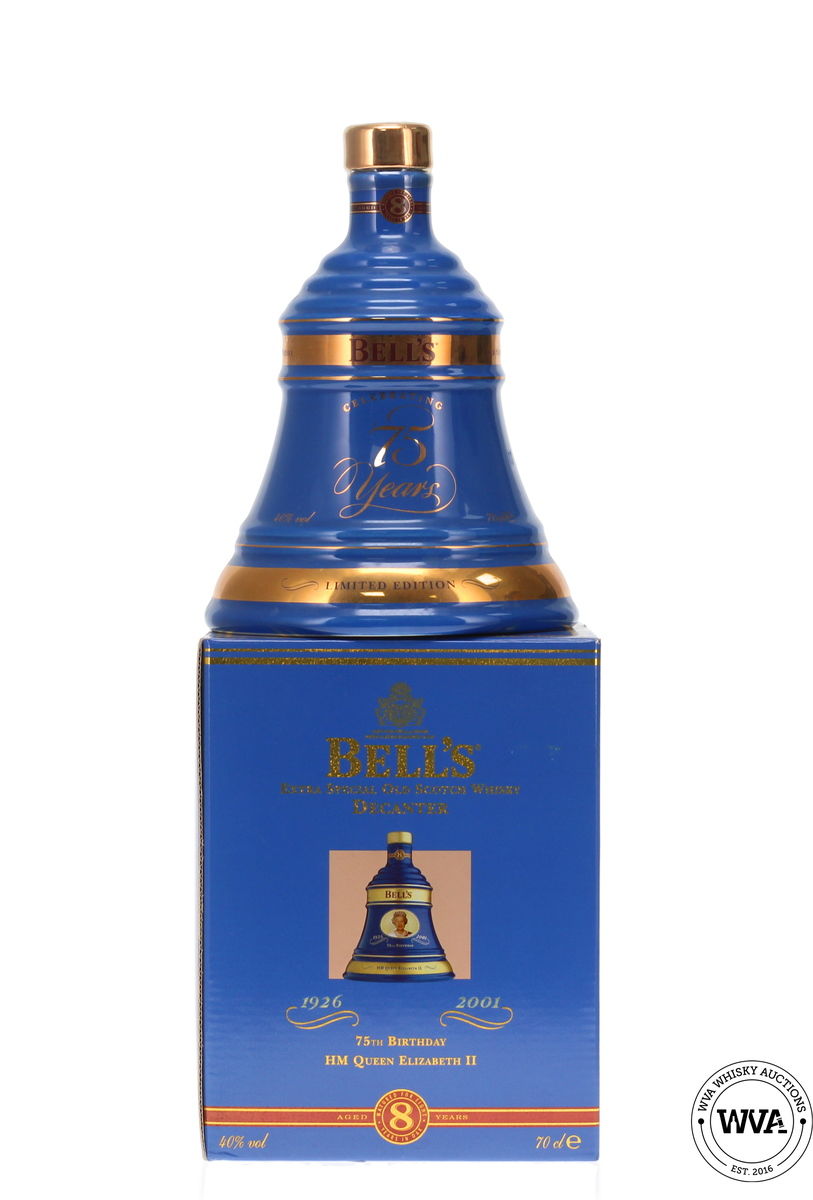 Bells Wade Decanter - "The 75th Birthday HM Queen Elizabeth II"
