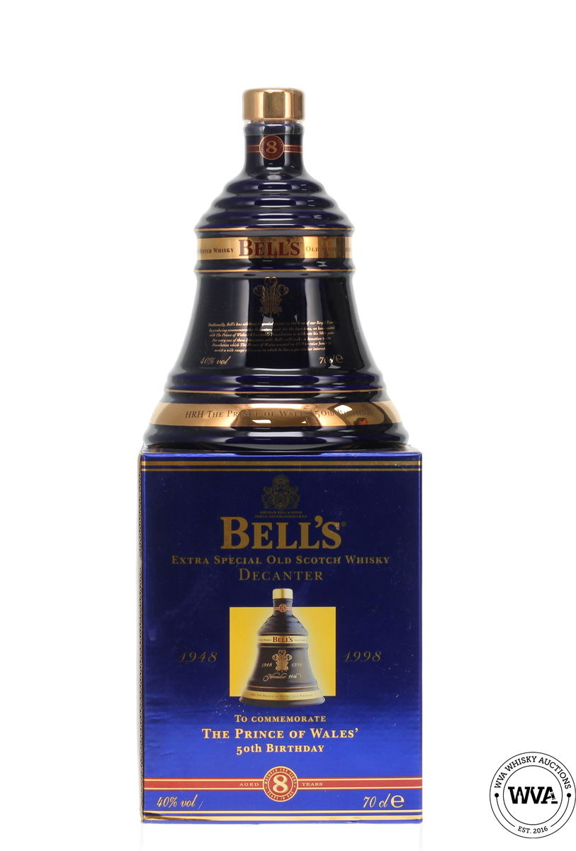 Bells Wade Decanter "The Prince Of Wales 50th Birthday"