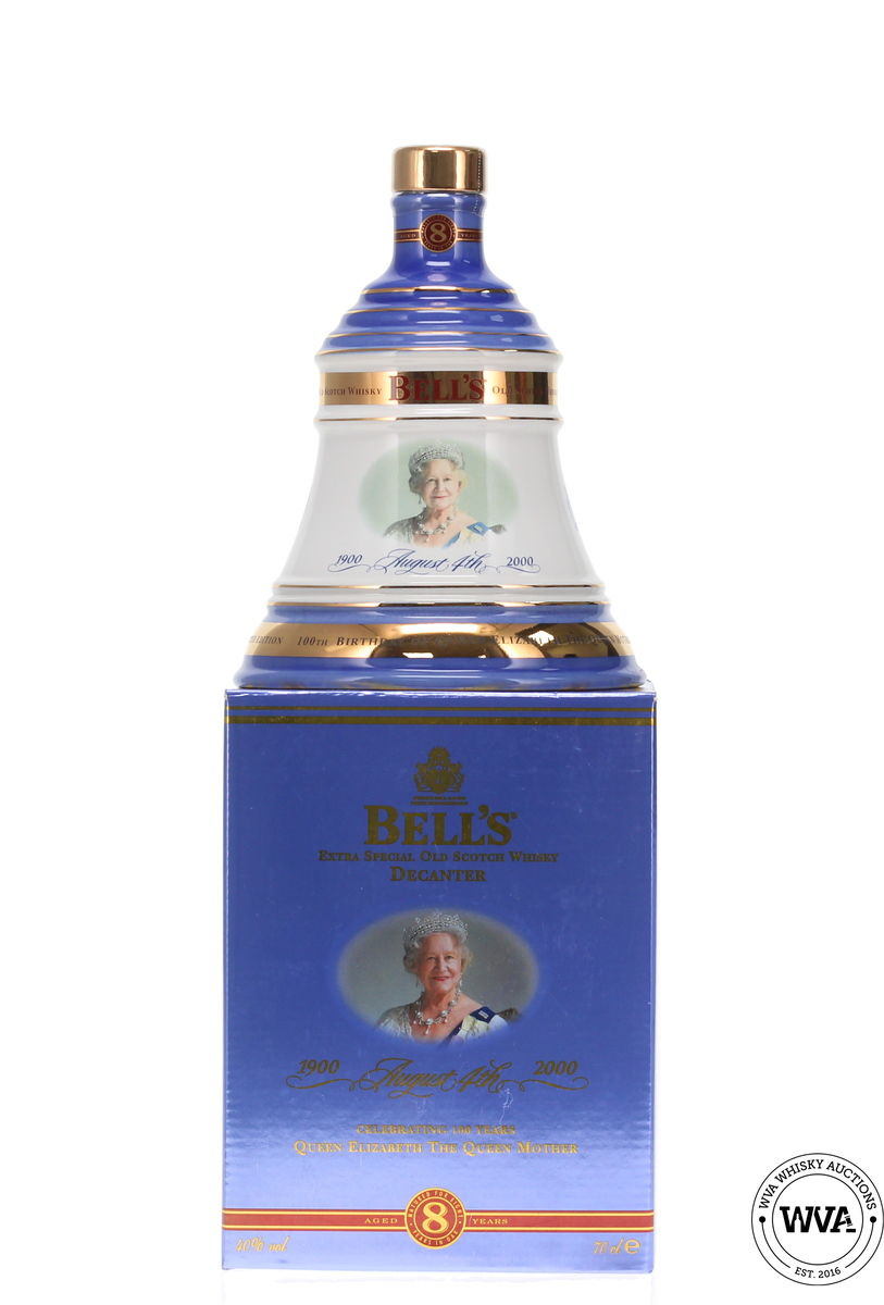 Bells Wade Decanter - "The 100th Birthday Of The Queen Mother"