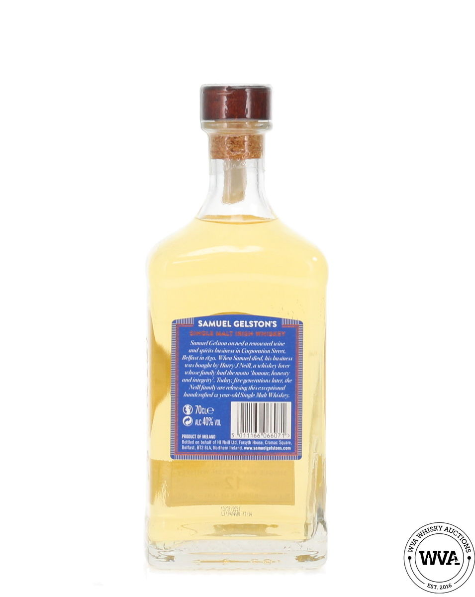 Samuel Gelstone's 12 Year Old Irish Whiskey