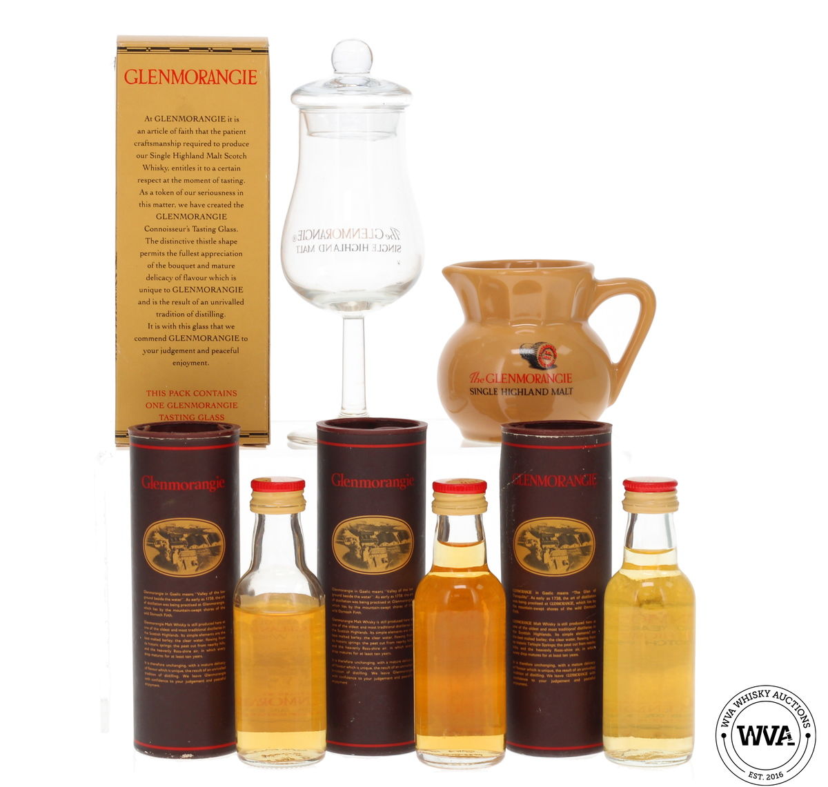 Glenmorangie Miniatures, Jug And Nosing Glass