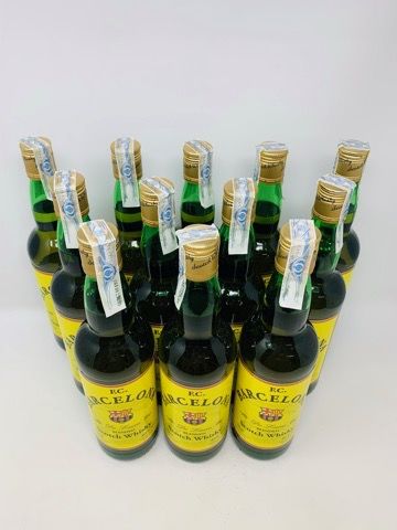 12 X F.C BARCELONA DE LUX BLENDED SCOTCH WHISKY