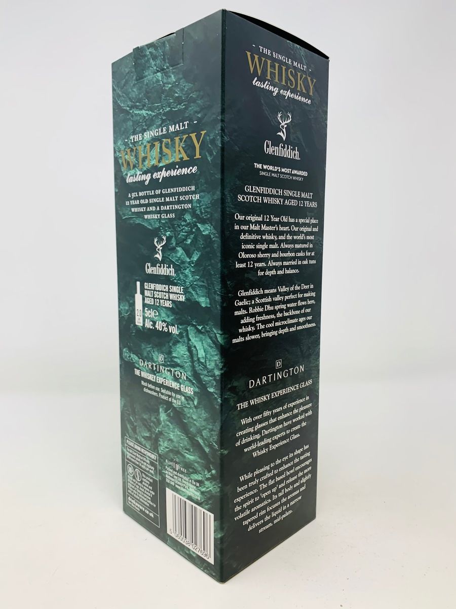 GLENFIDDICH 12 YEAR OLD WITH NOSING GLASS
