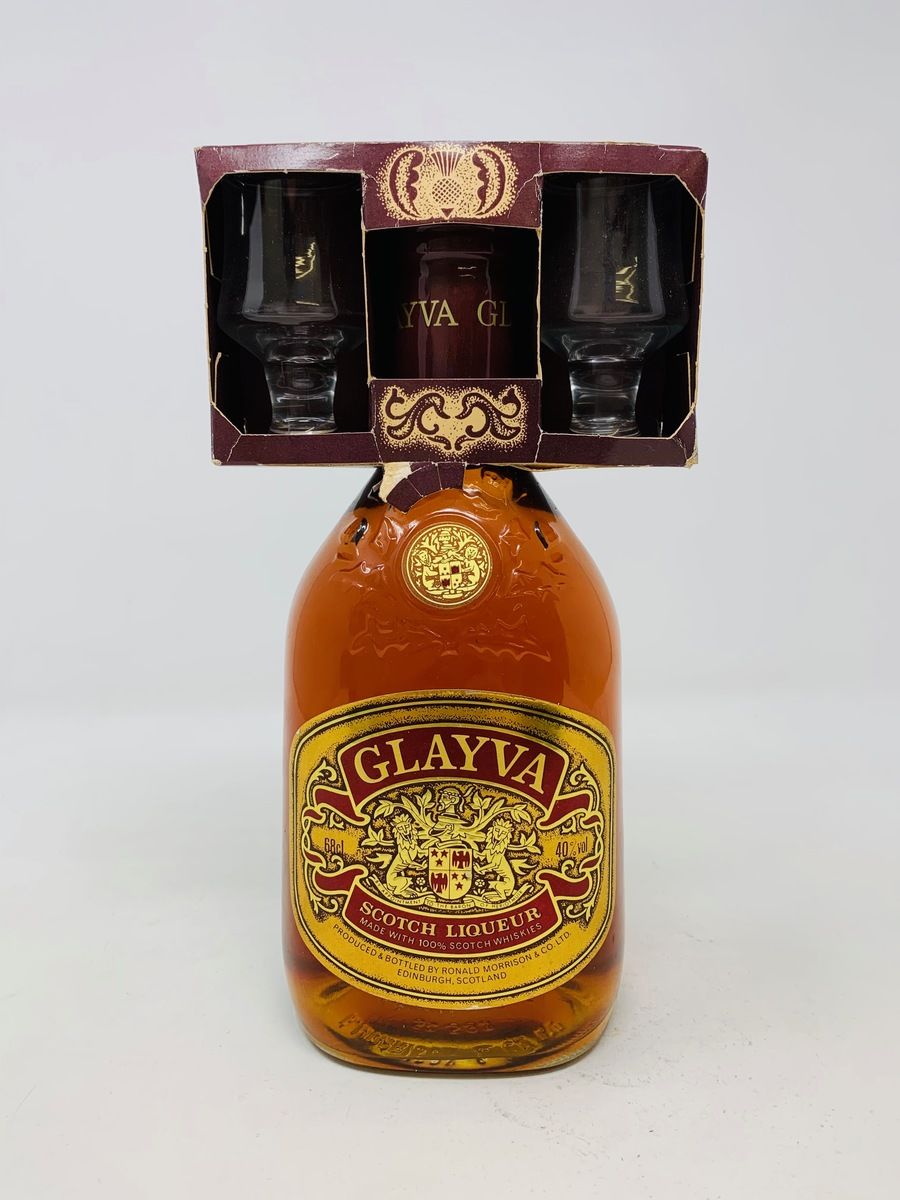 GLAYVA 68CL SCOTCH LIQUEUR WITH GLASSES