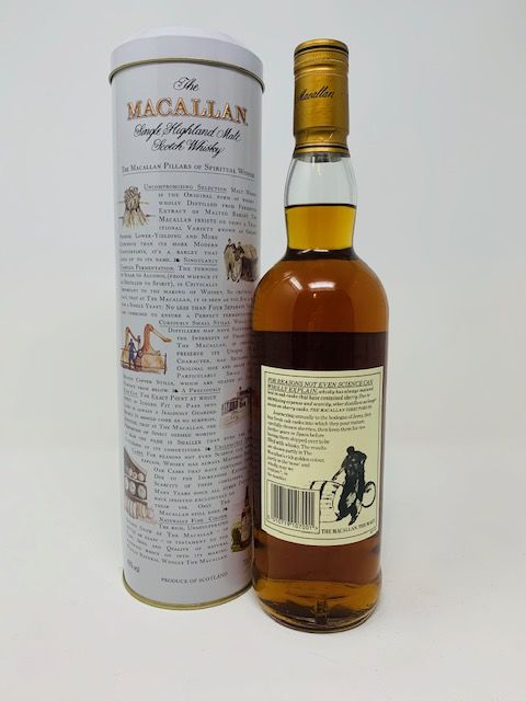 LOT 2883 - THE MACALLAN 10 YEAR OLD 1990'S TIN TUBE (RESERVE PRICE £500.00)