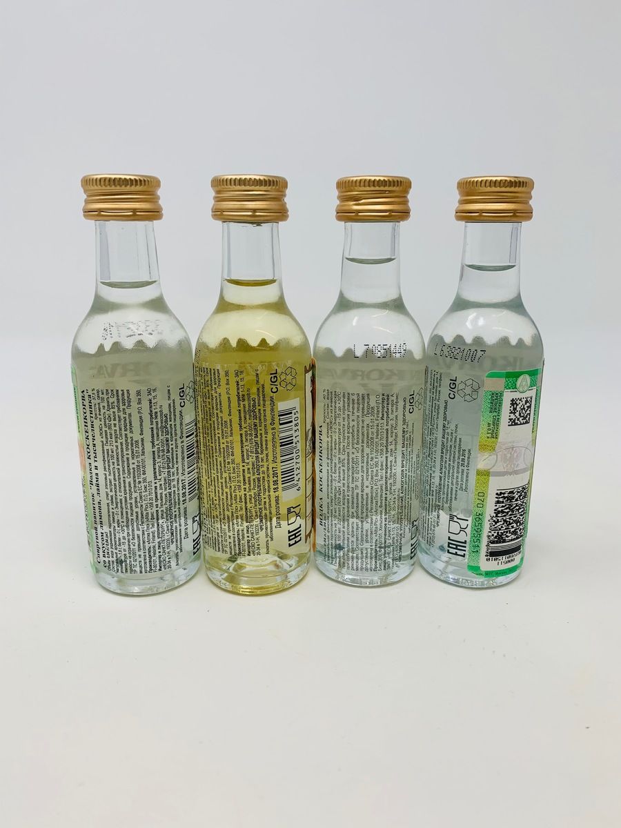 4 X KOSKENKORVA VODKA MINIATURES