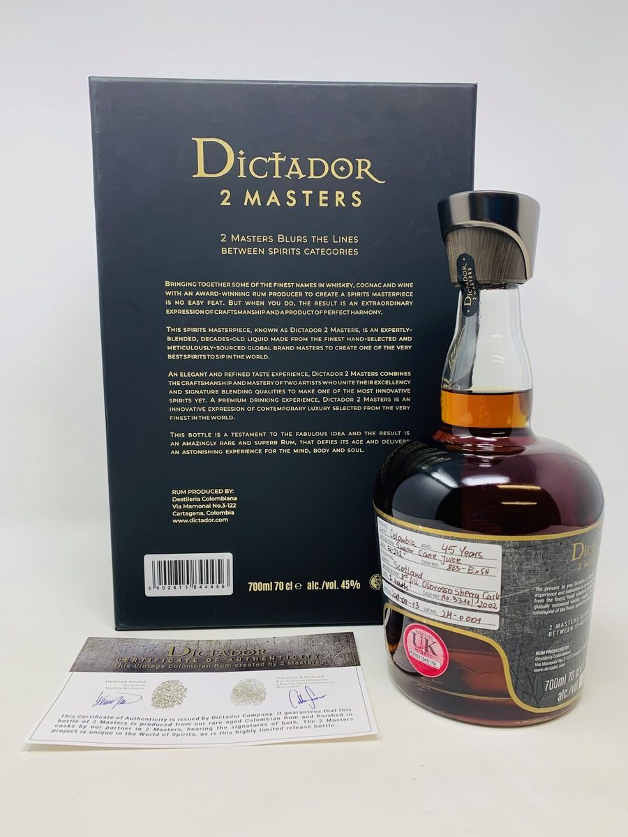 DICTADOR 2 MASTERS 45 YEAR OLD COLOMBIAN RUM