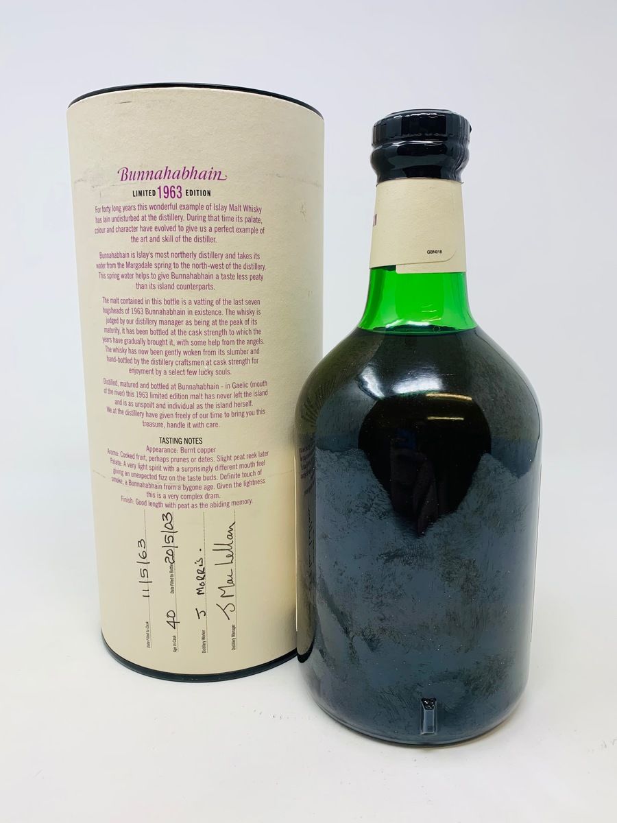 BUNNAHABHAIN 1963 - 40 YEAR OLD SCOTCH WHISKY