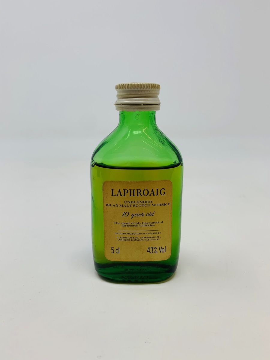 LAPHROAIG 10 YEAR OLD PRE ROYAL WARRANT MINIATURE (FLAT)