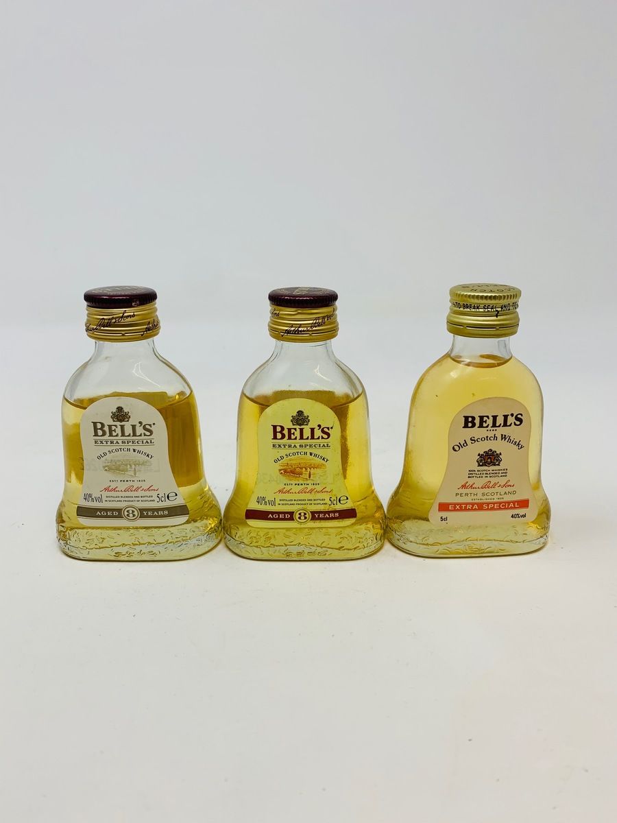 3 X BELLS WHISKY MINIATURES
