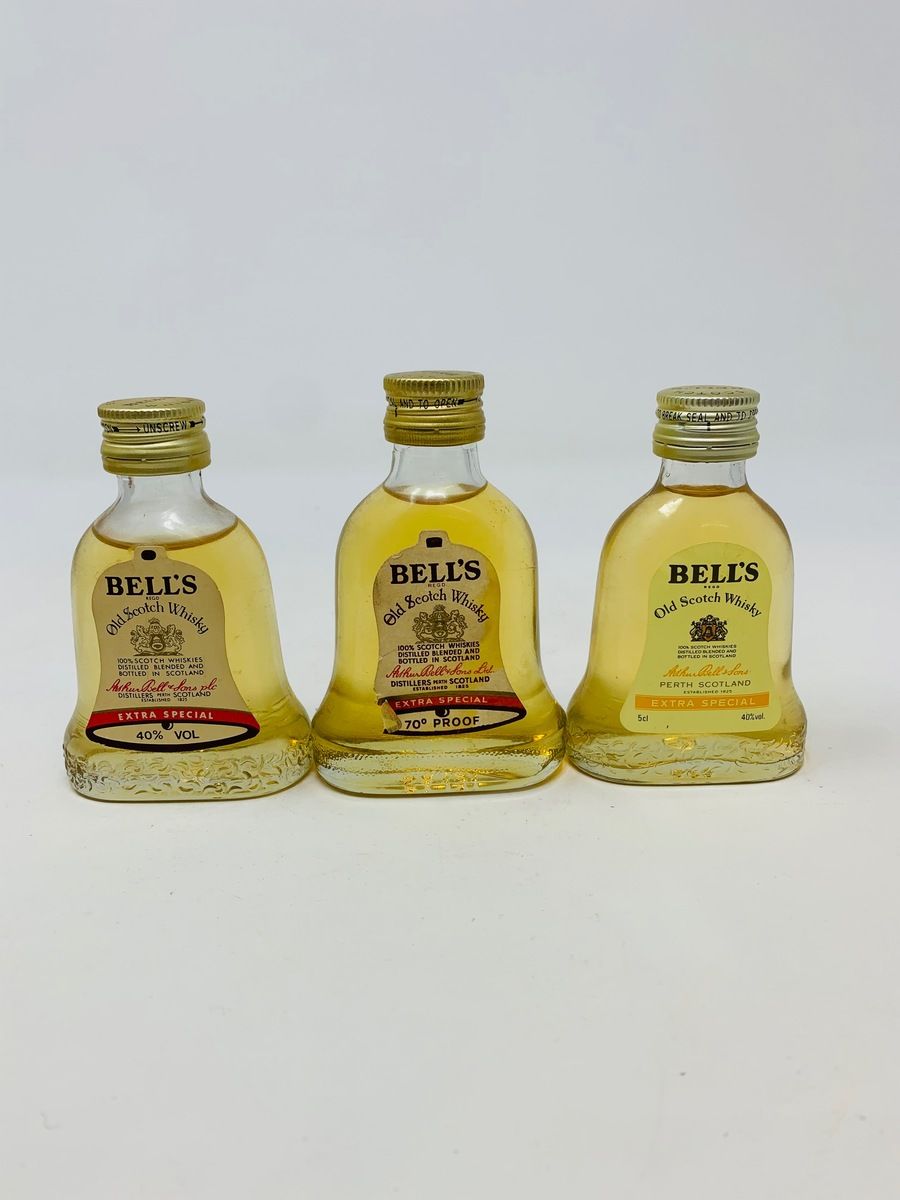 3 X BELLS WHISKY MINIATURES