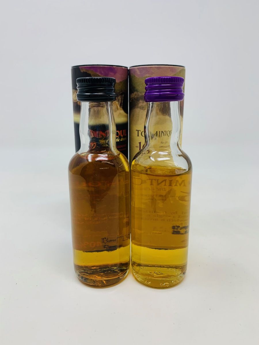 TOMINTOUL 27 & 16 YEAR OLD MINIATURES
