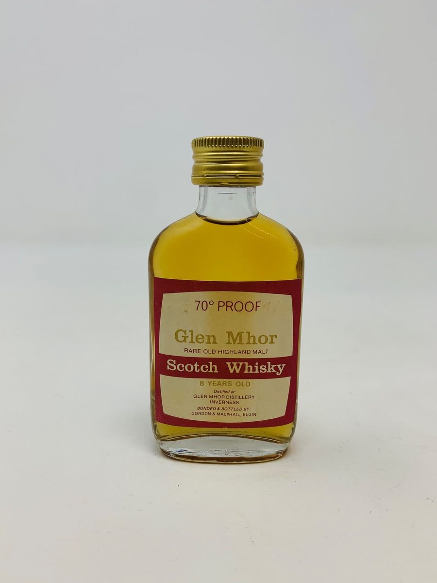 GLEN MHOR 8 YEAR OLD 70% PROOF GORDON & MACPHAIL MINIATURE